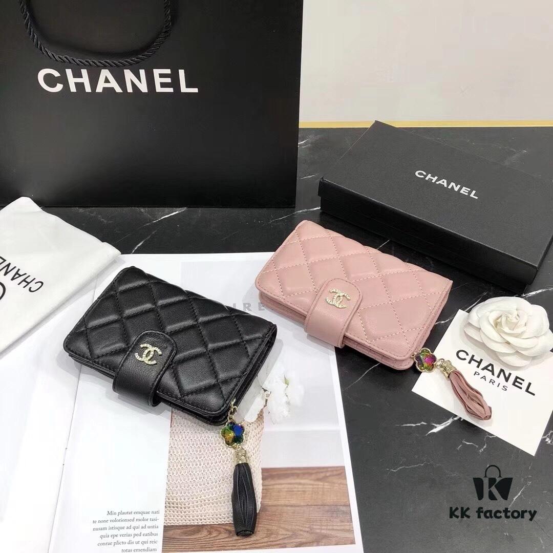 Chanel 12001 Mini Wallet in Black and Pink – Crafted from Premium Lambskin
