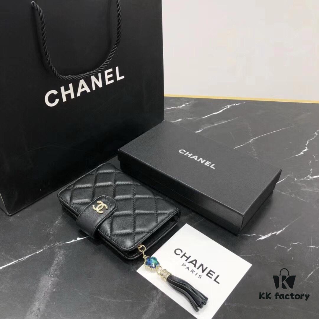Chanel 12001 Mini Wallet in Black and Pink – Crafted from Premium Lambskin