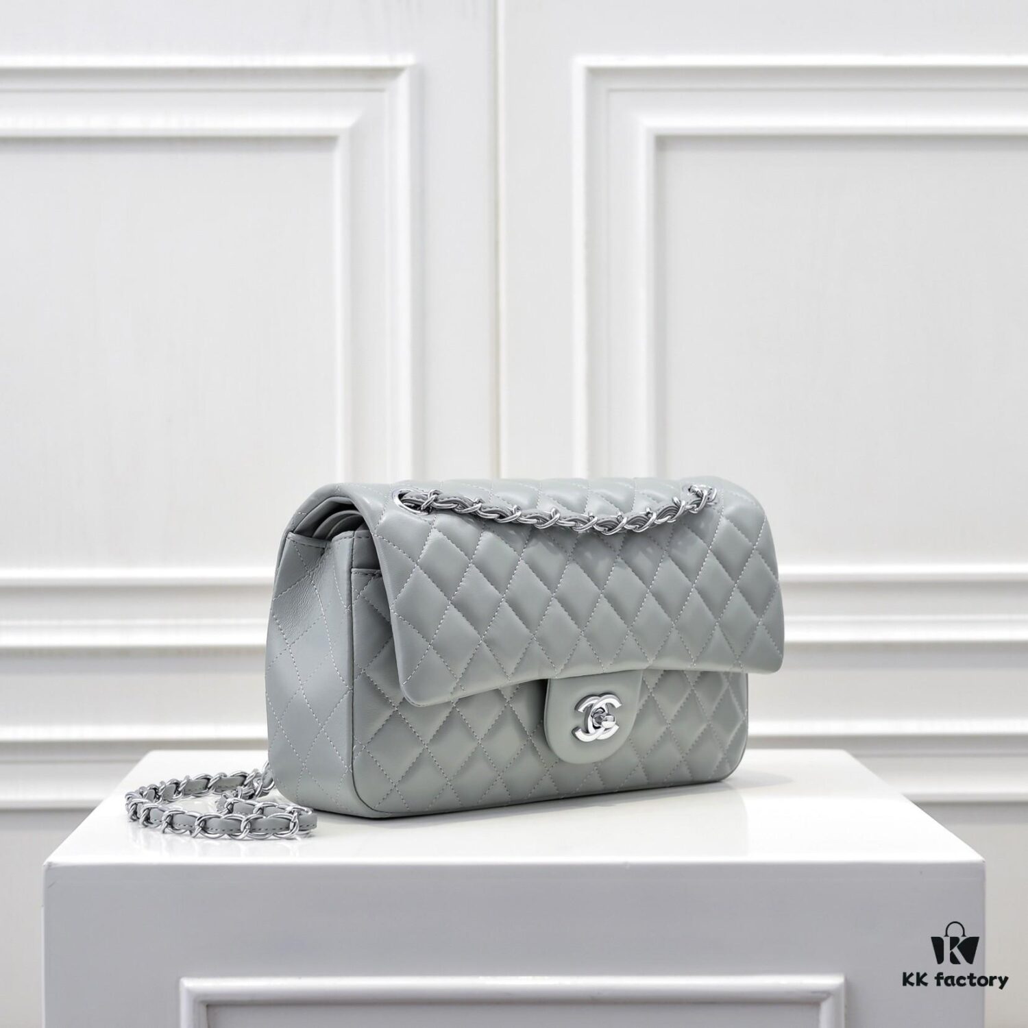 CHANEL Lambskin Classic Crossbody Bag with Original Hardware, Red Interior, Summer New Arrival