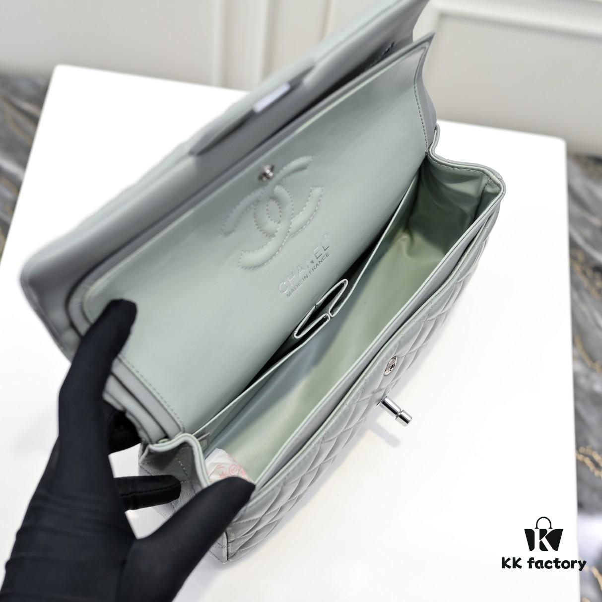 CHANEL Lambskin Classic Crossbody Bag with Original Hardware, Red Interior, Summer New Arrival