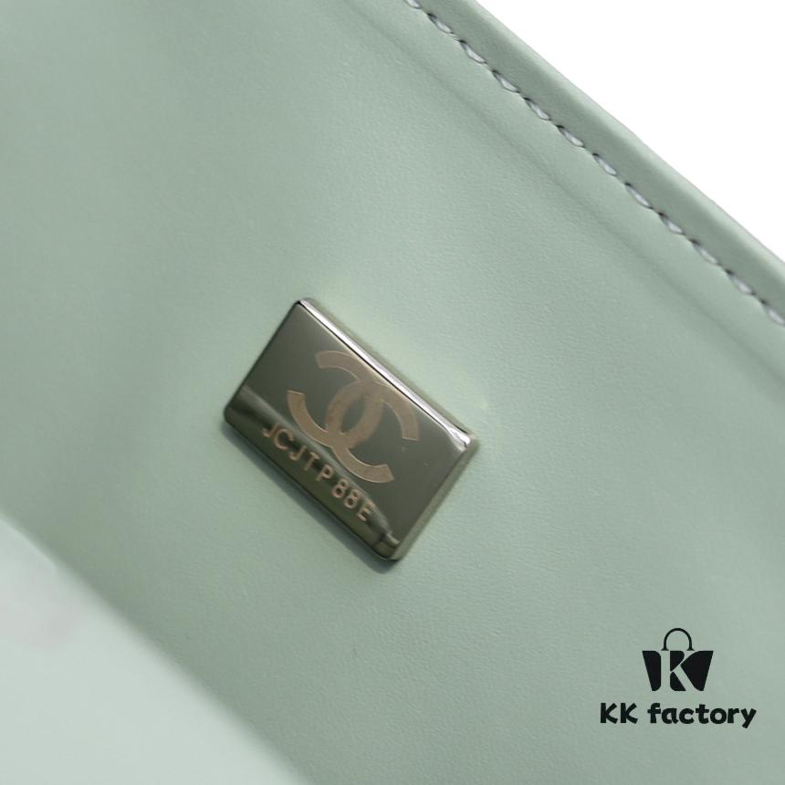 CHANEL Lambskin Classic Crossbody Bag with Original Hardware, Red Interior, Summer New Arrival