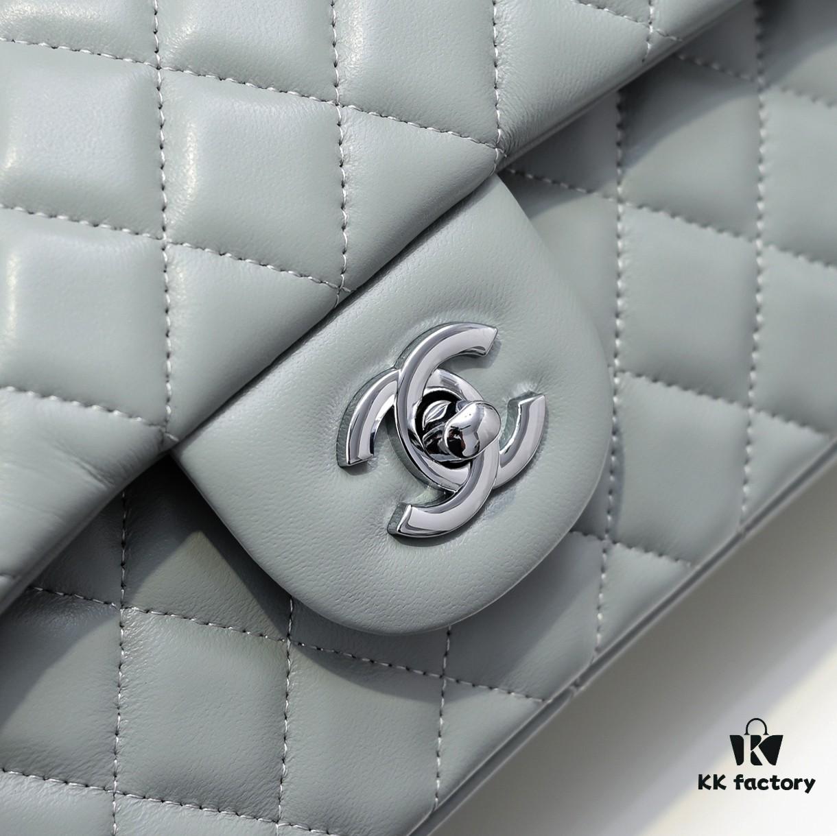 CHANEL Lambskin Classic Crossbody Bag with Original Hardware, Red Interior, Summer New Arrival