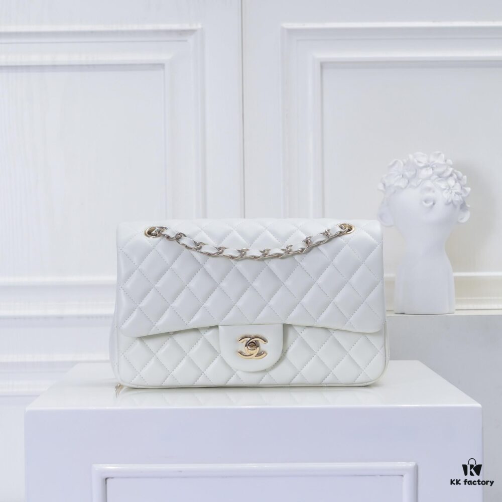 CHANEL Lambskin Classic Crossbody Bag in Red Interior - Summer Collection