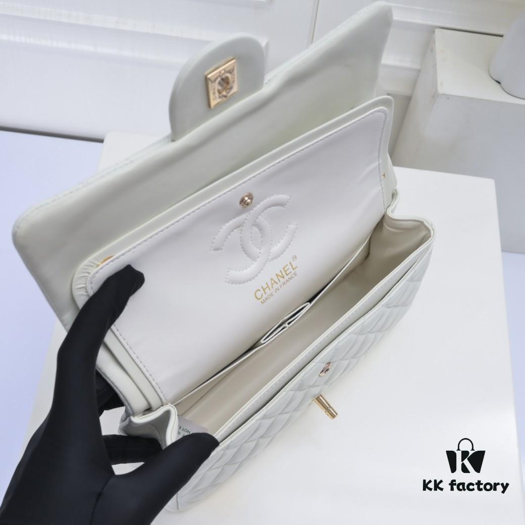 CHANEL Lambskin Classic Crossbody Bag in Red Interior - Summer Collection