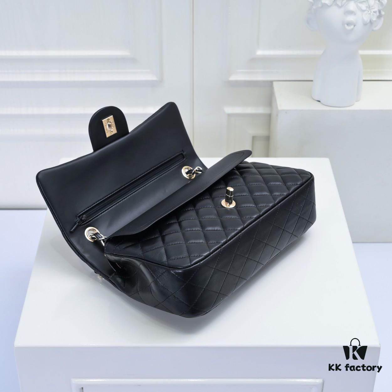 CHANEL Lambskin Classic Crossbody Bag in Red Interior - Summer Collection