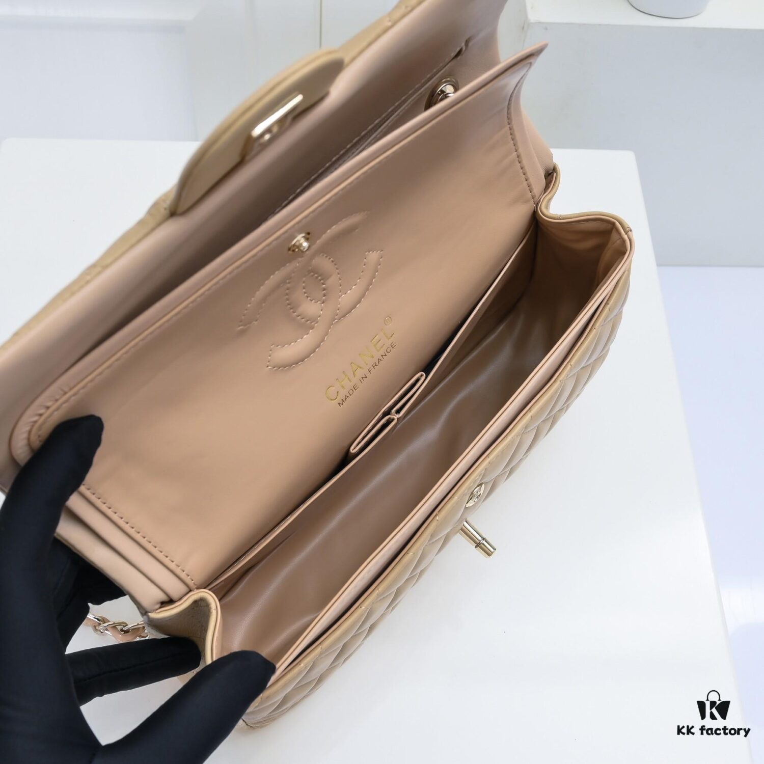 CHANEL Lambskin Classic Crossbody Bag in Red Interior - Summer Collection 1112