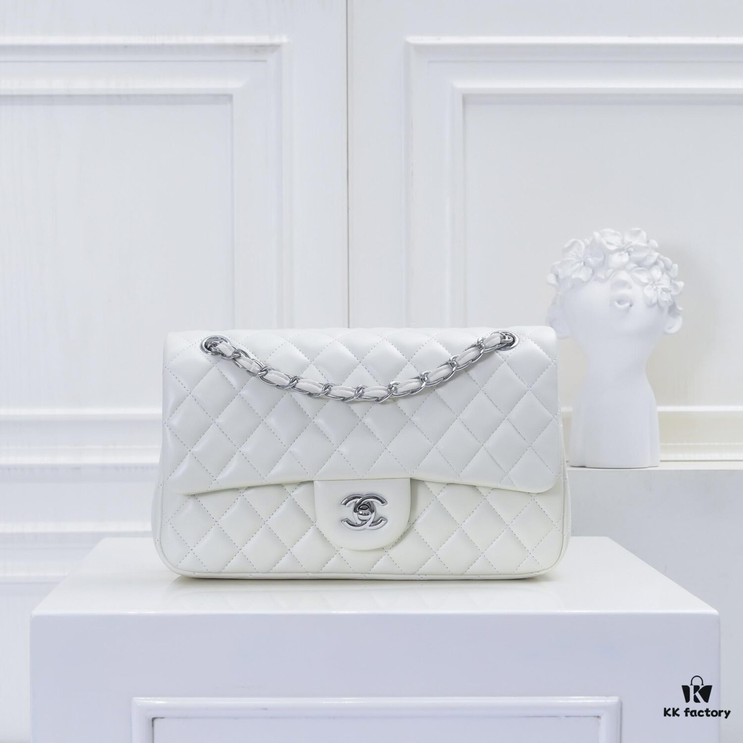 CHANEL Lambskin Classic Crossbody Bag with Red Lining, Summer Collection