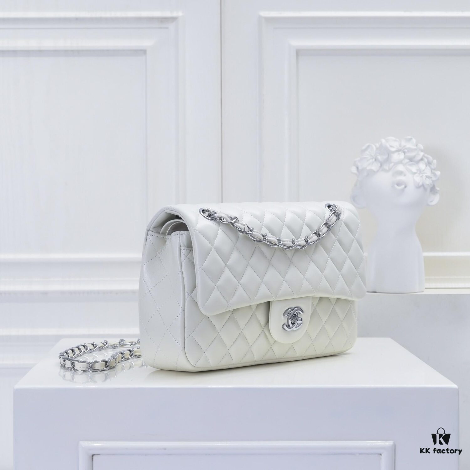 CHANEL Lambskin Classic Crossbody Bag with Red Lining, Summer Collection