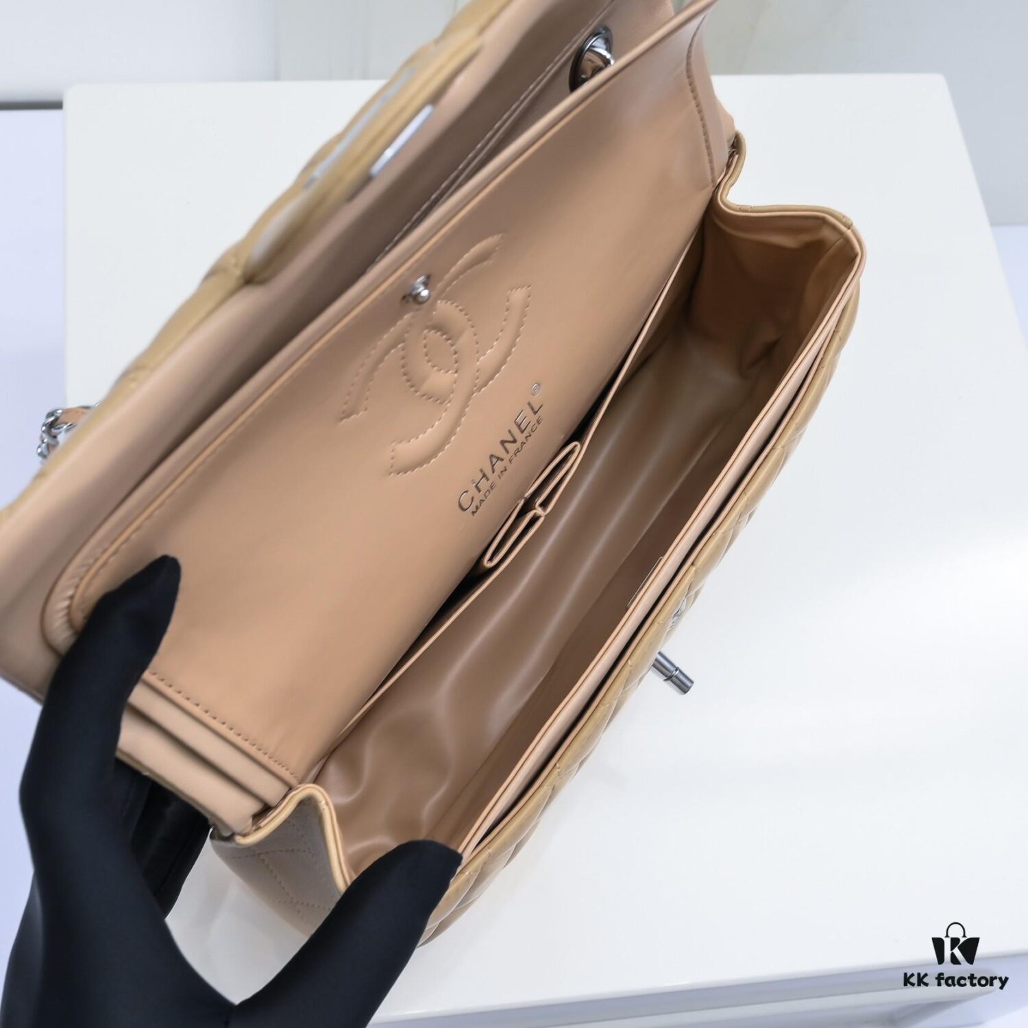 CHANEL Lambskin Classic Crossbody Bag with Red Lining, Summer Arrival