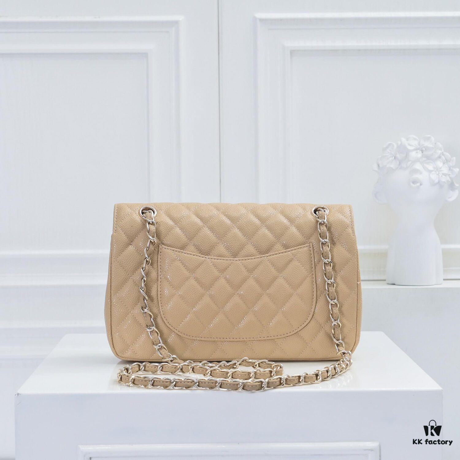 Chanel 2.55 Classic Flap Bag in Top-Tier Caviar Quilted Calfskin with Genuine 24K Gold Hardware