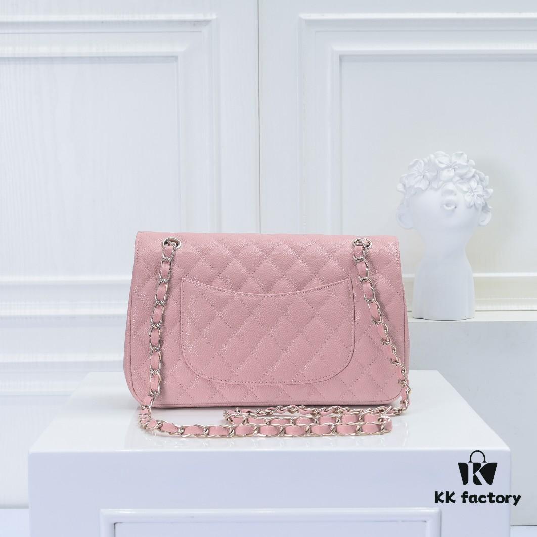 Chanel 2.55 Classic Flap Bag in Top-Tier Caviar Quilted Calfskin with Genuine 24K Gold Hardware