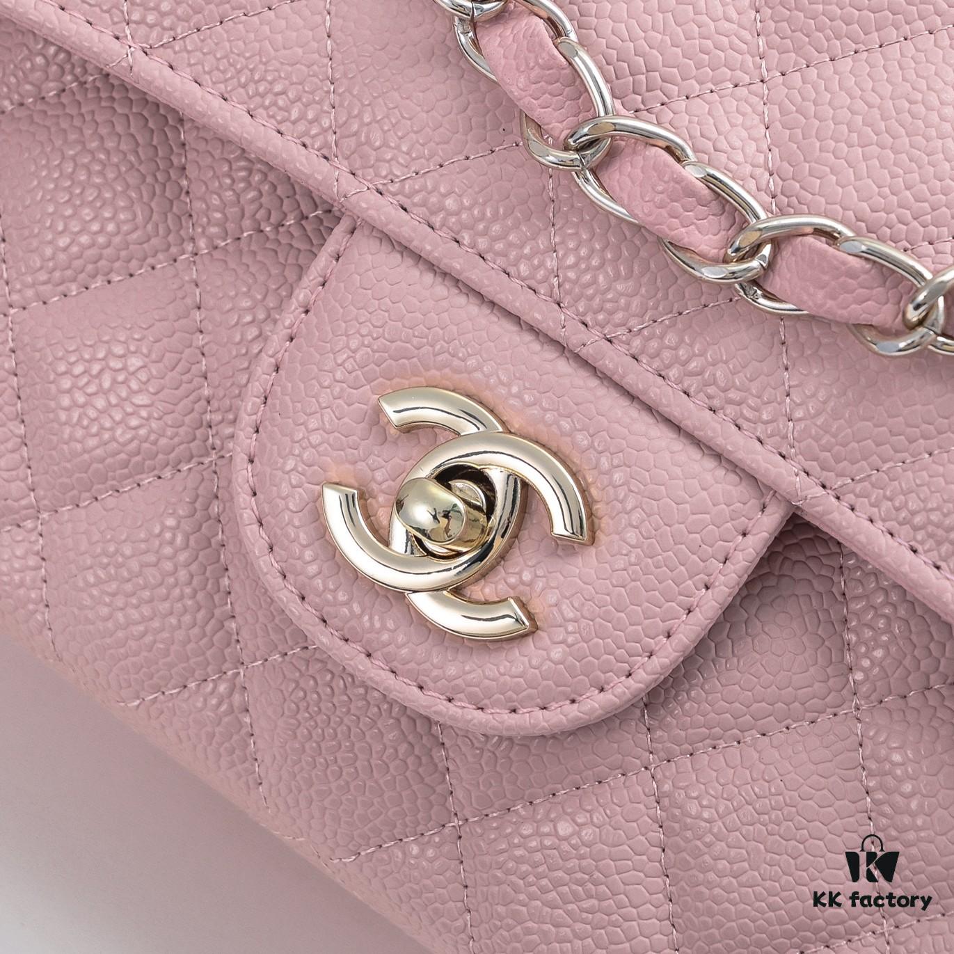Chanel 2.55 Classic Flap Bag in Top-Tier Caviar Quilted Calfskin with Genuine 24K Gold Hardware