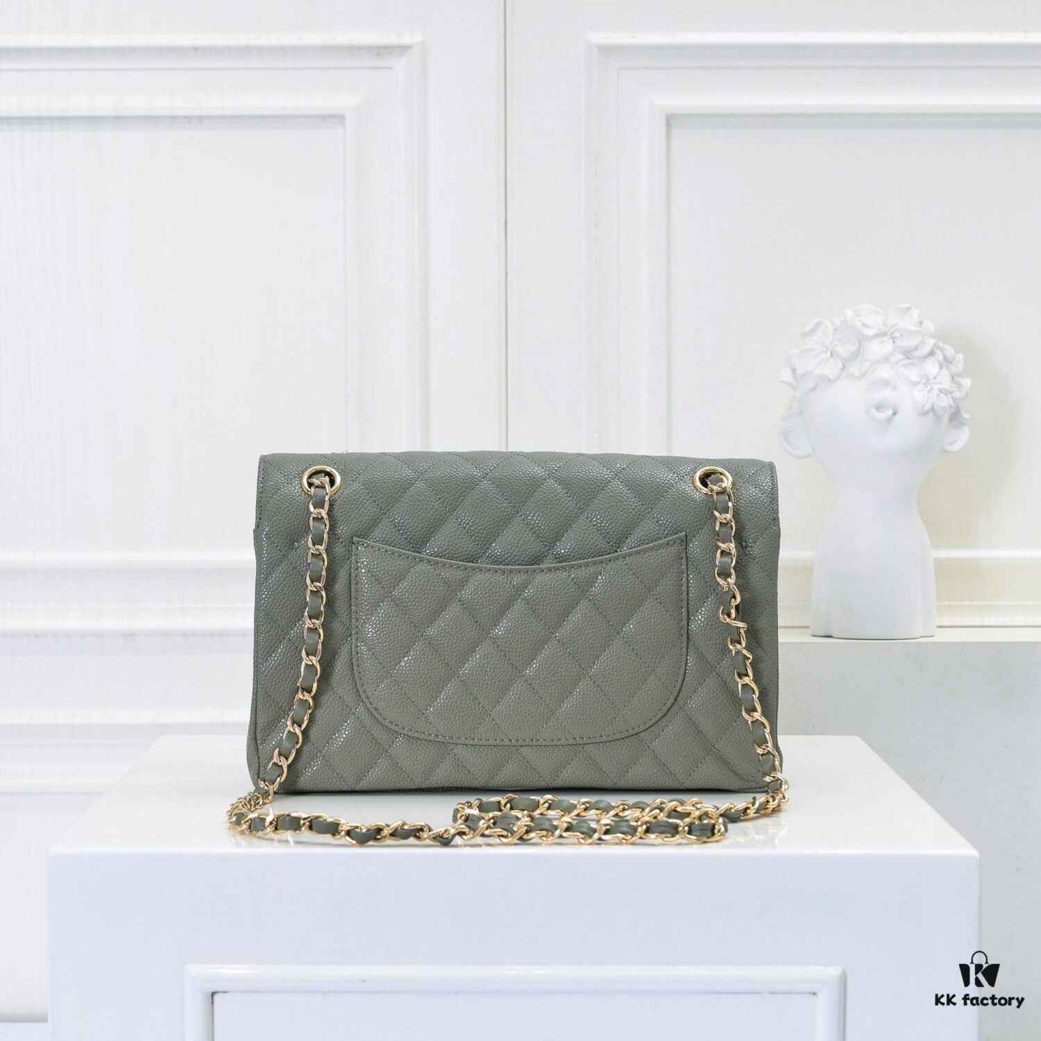Chanel 2.55 Classic Flap Bag in Top-Tier Caviar Quilted Calfskin with Genuine 24K Gold Hardware