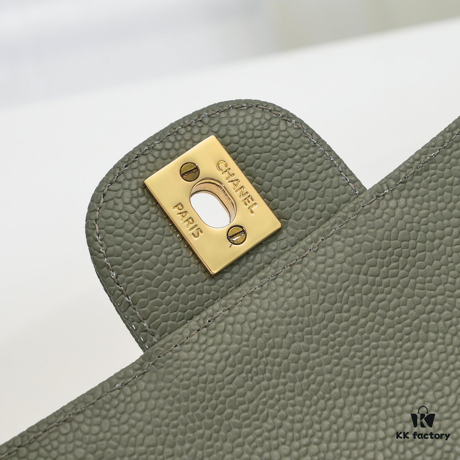 Chanel 2.55 Classic Flap Bag in Top-Tier Caviar Quilted Calfskin with Genuine 24K Gold Hardware