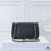 Chanel 2.55 Quilted Caviar Leather Shoulder Bag with Genuine Gold-Tone Hardware
