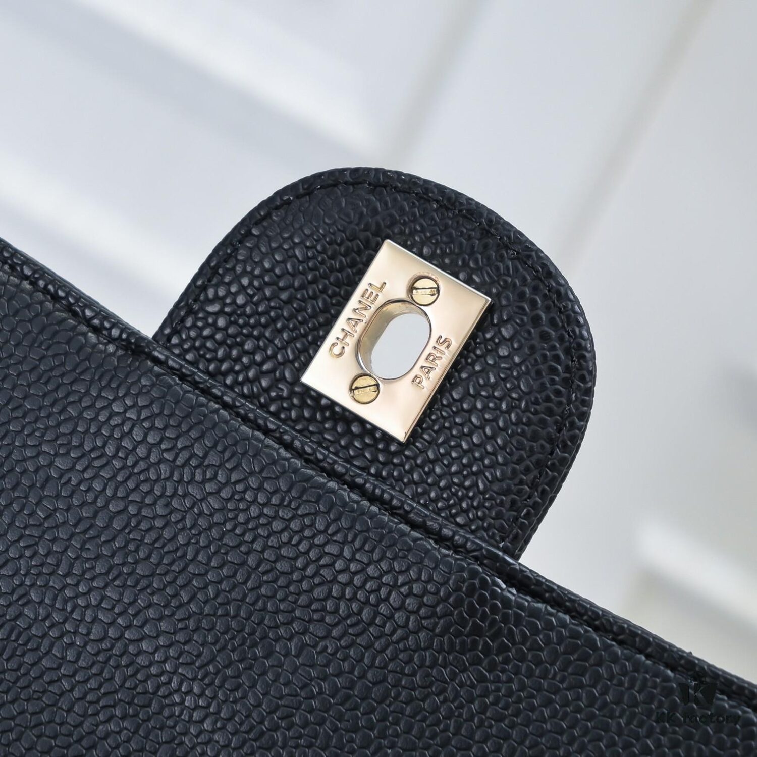 Chanel 2.55 Quilted Caviar Leather Shoulder Bag with Genuine Gold-Tone Hardware