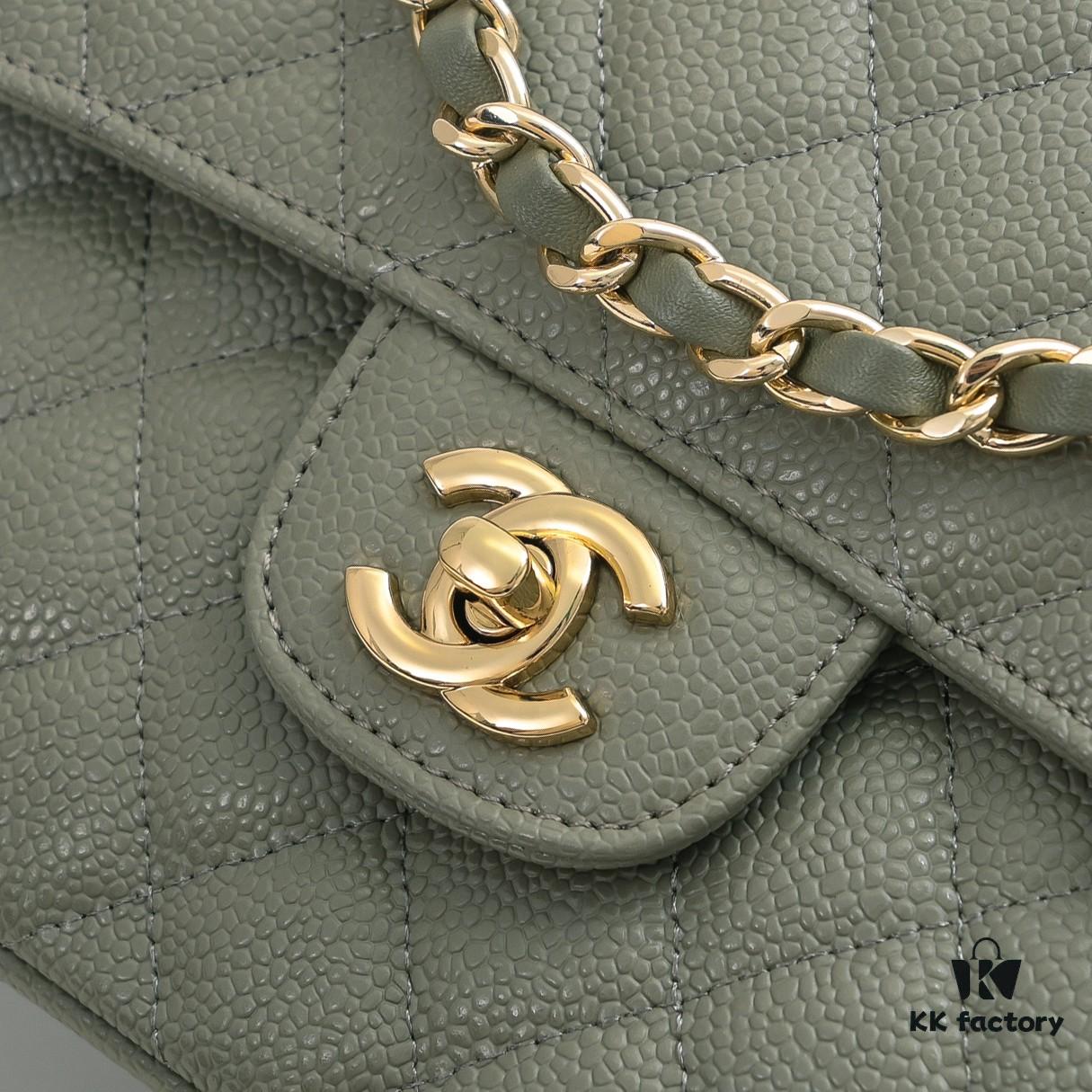 Chanel 2.55 Classic Flap Bag in Top-Tier Caviar Quilted Calfskin with Genuine 24K Gold Hardware