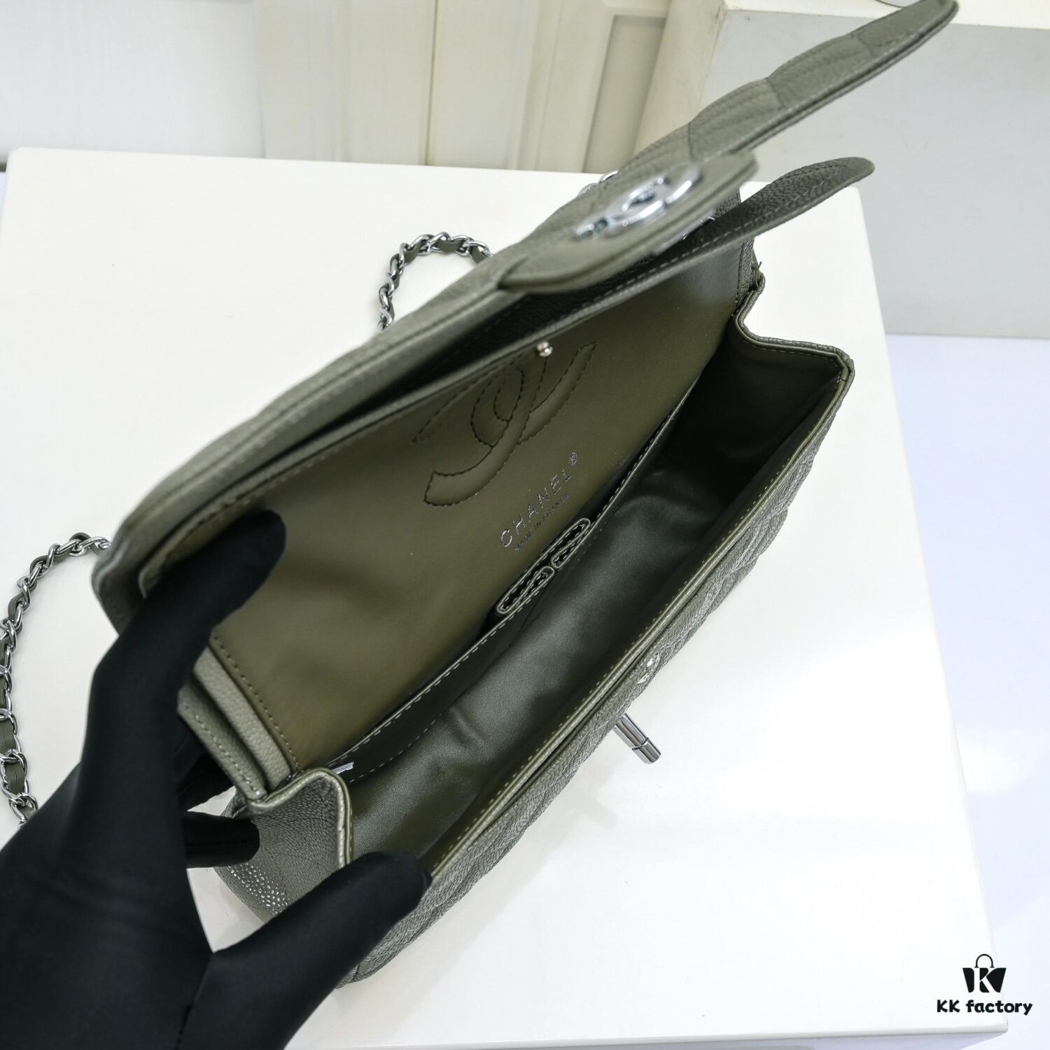 Chanel 2.55 Classic Flap Bag in Top-Tier Caviar Quilted Calfskin with Genuine Gold Hardware