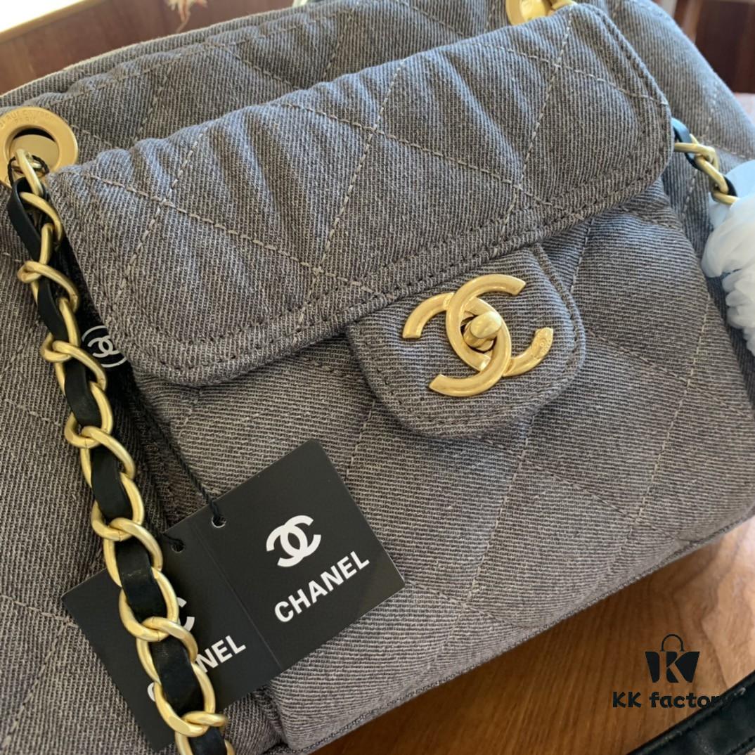 Chanel Washed Denim Bowling Bag - Pre-loved Chic