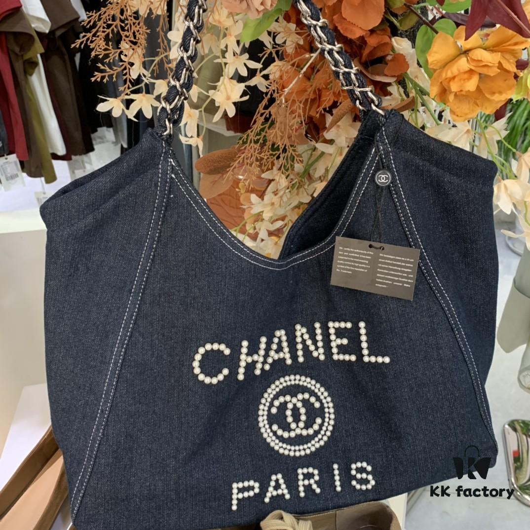 Xiaoxiang Home Chanel Denim Underarm Tote Bag [CHANEL] 2024 New Trendy Fashion Must-Have, Stylish Design That Captivates Every Girl's Heart