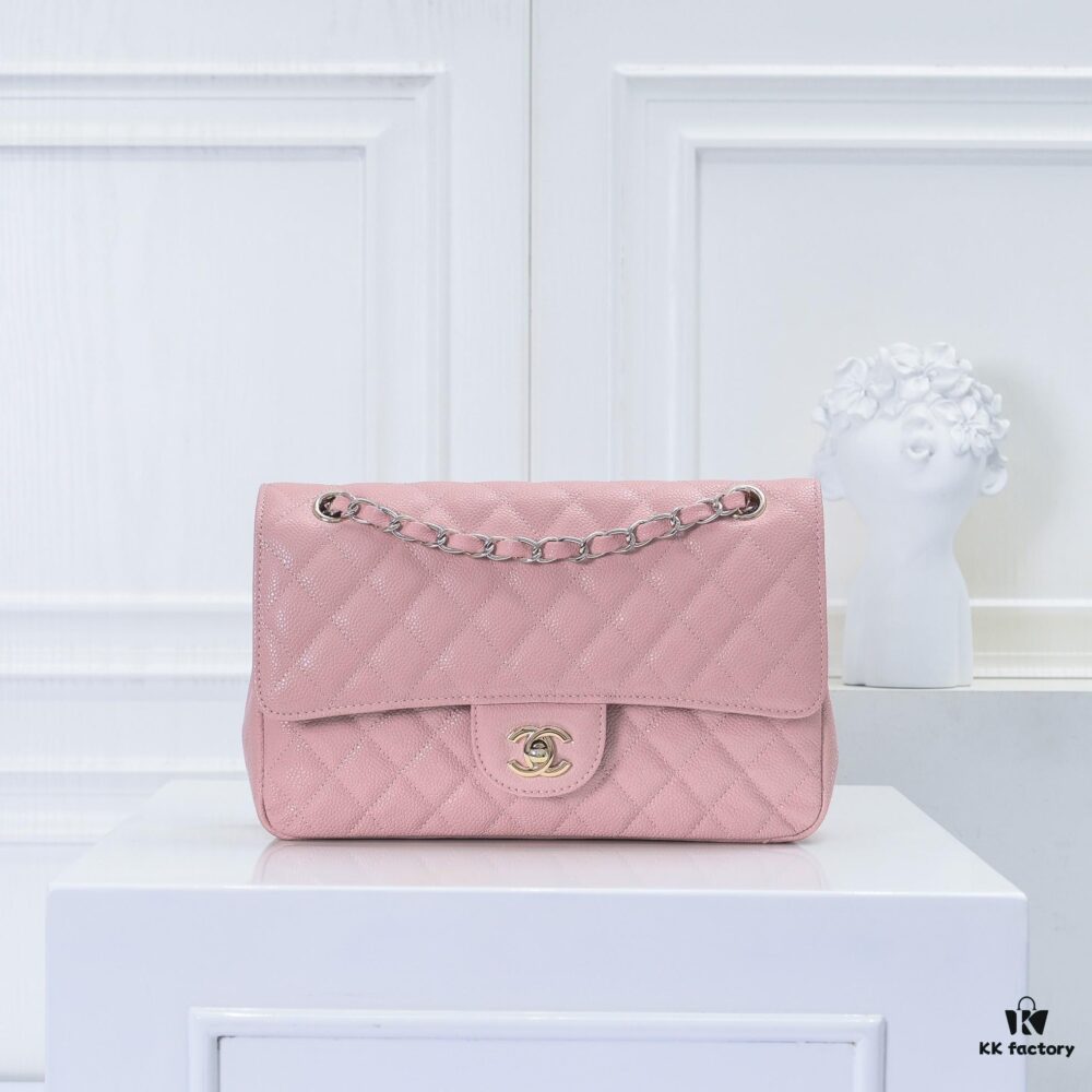 Chanel 2.55 Classic Flap Bag in Top-Tier Caviar Quilted Calfskin with Genuine 24K Gold Hardware