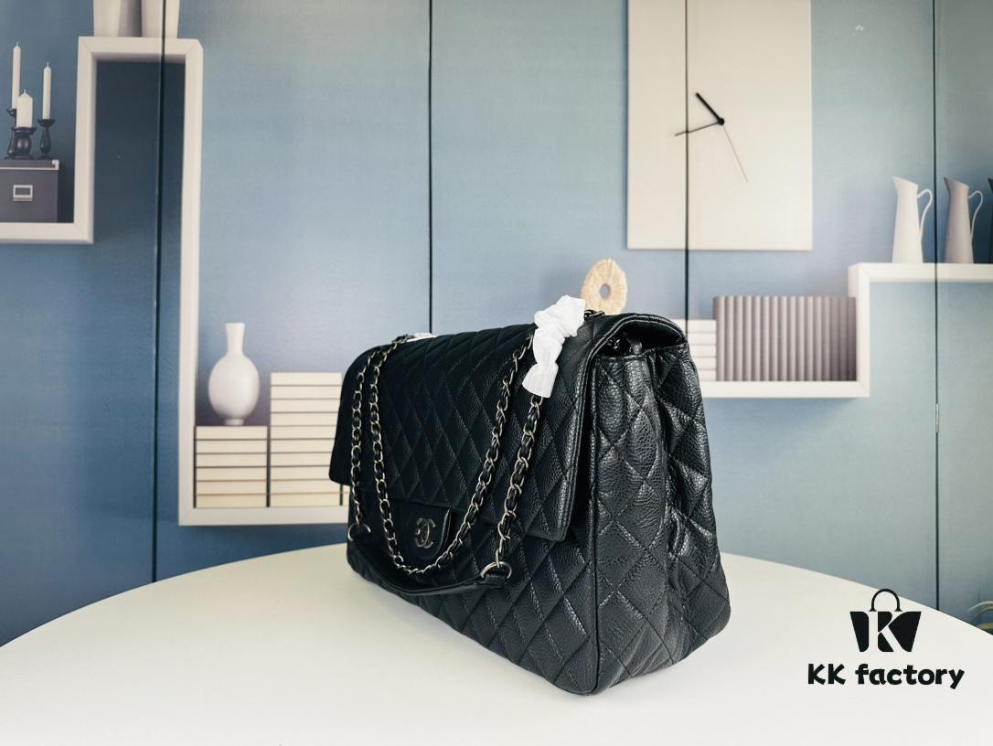 New Arrival Chanel CF Extra Large Airport Tote Bag (Black Silver)