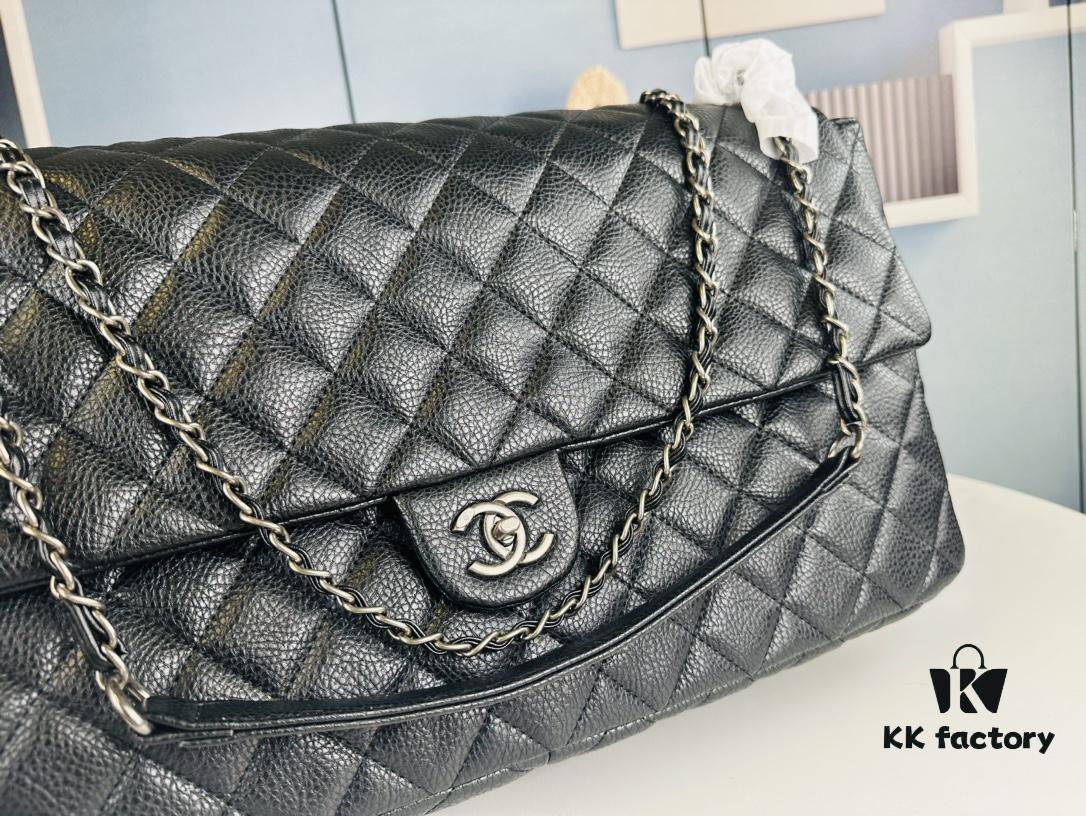 New Arrival Chanel CF Extra Large Airport Tote Bag (Black Silver)
