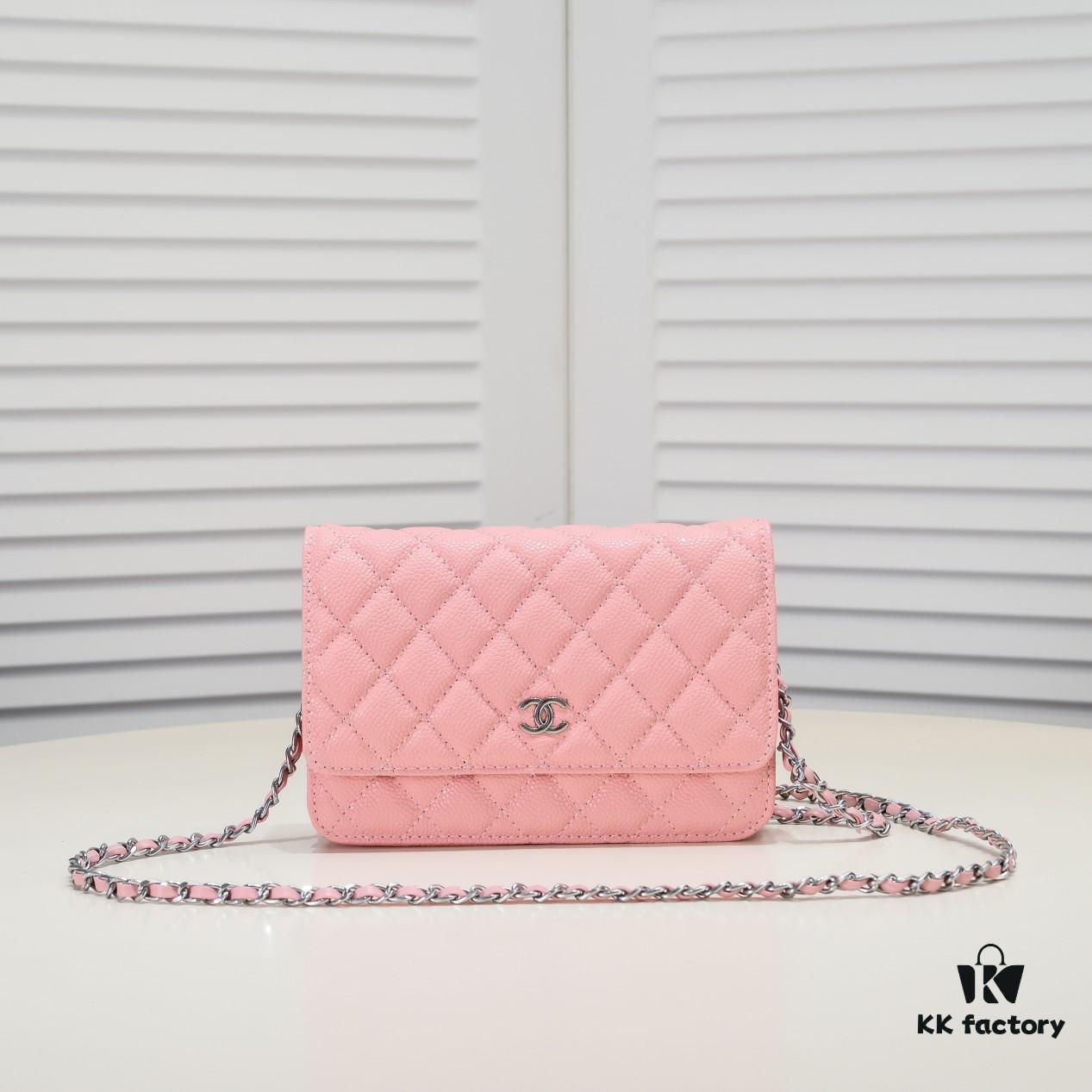 CHANEL WOC Classic Caviar 'Fortune Bag' with Original Hardware, Adjustable Chain Strap for Crossbody or Shoulder Wear
