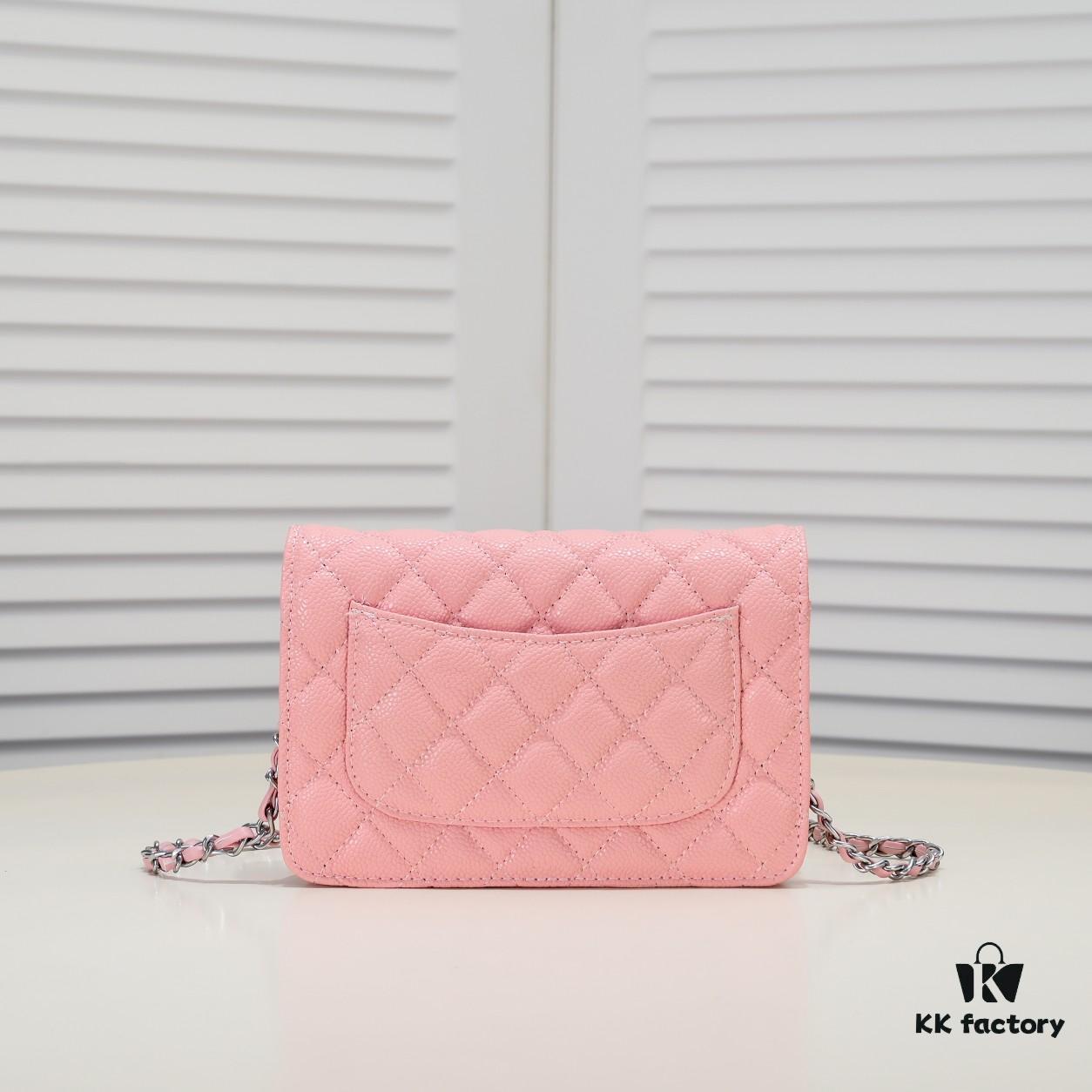 CHANEL WOC Classic Caviar 'Fortune Bag' with Original Hardware, Adjustable Chain Strap for Crossbody or Shoulder Wear