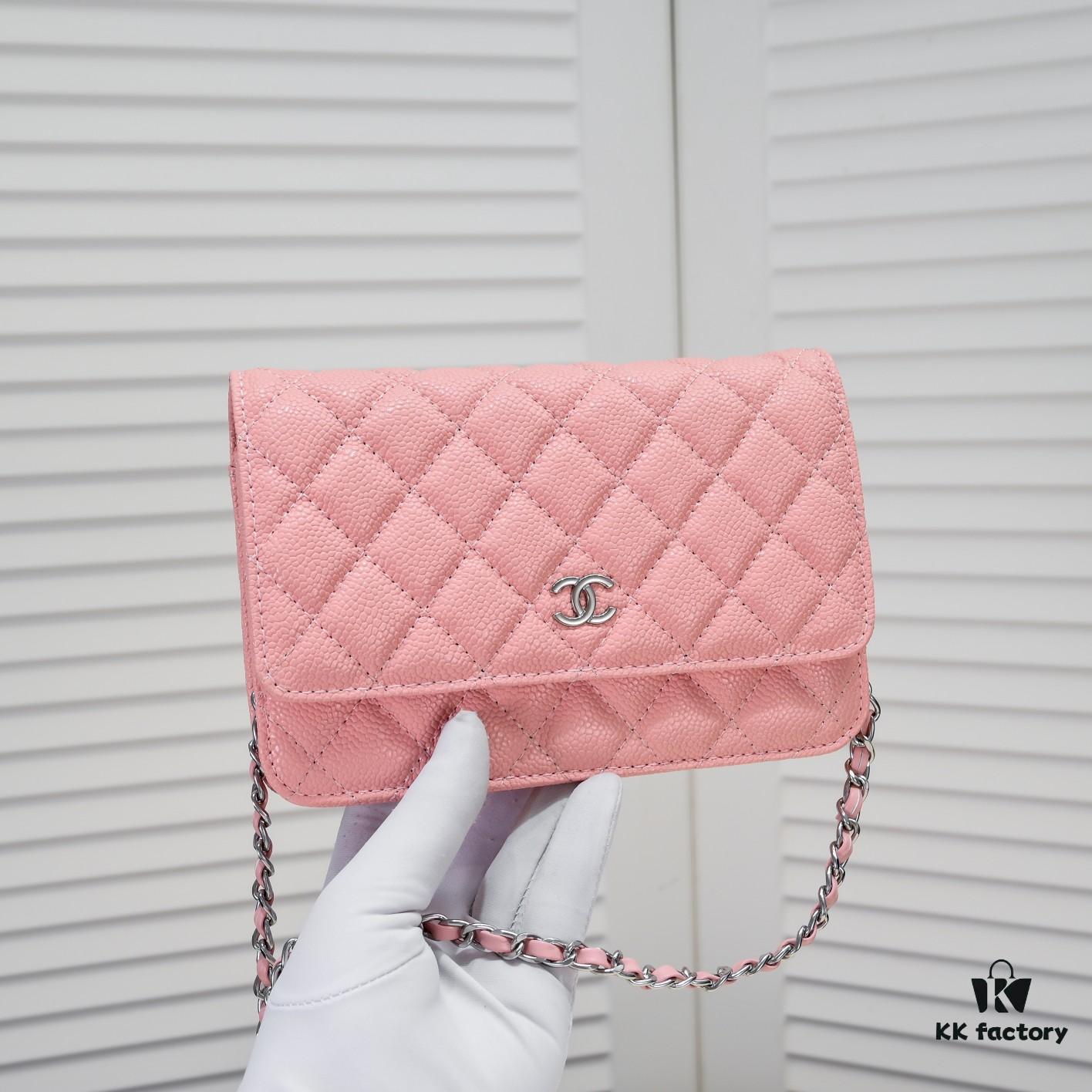 CHANEL WOC Classic Caviar 'Fortune Bag' with Original Hardware, Adjustable Chain Strap for Crossbody or Shoulder Wear