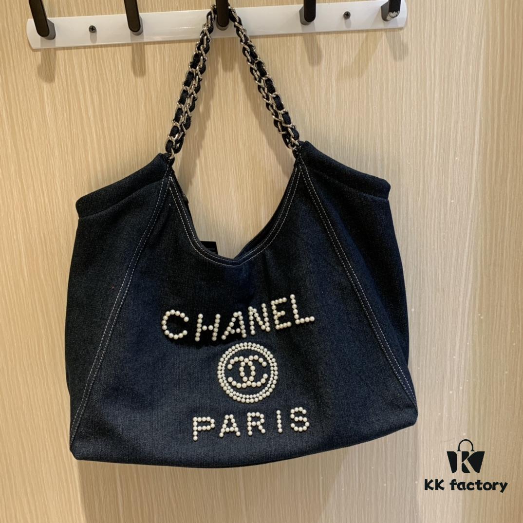 CHANEL Denim Underarm Tote Bag 2024 New Arrival Fashion Trendy Style