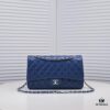 Deep Blue Chanel Classic Century Style, Exquisitely Crafted with Imported Lambskin and Original Hardware, Quilted Diamond Pattern, Soft and Perfect Shape