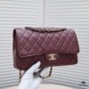 Burgundy Red Chanel Classic Century Bag, Exquisite Craftsmanship with Imported Caviar Calfskin and Authentic Hardware, Quilted Design, Soft Shape, Size: 30X18X8cm, Model No. 1113