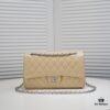Beige Chanel Century Classic Style, meticulously crafted with precision stitching, imported lambskin paired with original hardware, full quilting, perfect softness and shape, size: 30X18X8cm, model number: 1113
