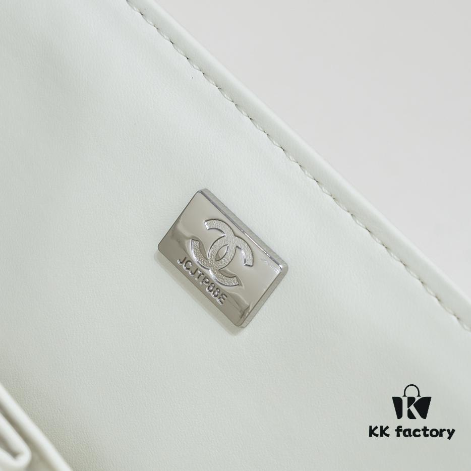 Beige Chanel Classic Century Style, Exquisitely Crafted with Imported Lambskin and Authentic Hardware, Quilted Design with Perfect Soft Silhouette