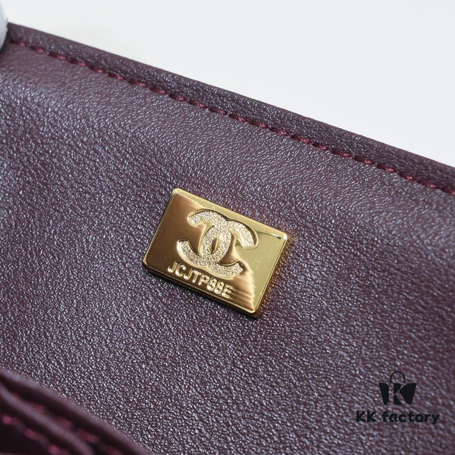 Burgundy Red Chanel Classic Century Bag, Exquisite Craftsmanship with Imported Caviar Calfskin and Authentic Hardware, Quilted Design, Soft Shape, Size: 30X18X8cm, Model No. 1113