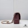 Burgundy Red Chanel CF2.55, Ultimate Masterpiece in Exotic Caviar-Grained Calfskin with Genuine 18K Gold Hardware