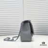 Gray Chanel Classic Flap Bag, Century Iconic Style, Premium Imported Caviar Leather with Authentic Hardware
