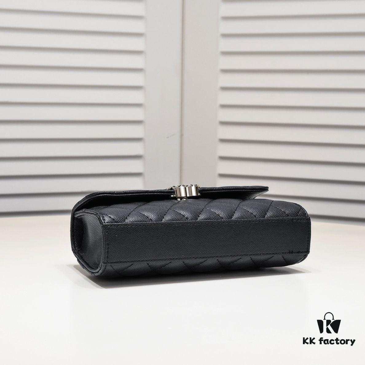 Chanel Kelly Long Handle Bag in Black Calfskin