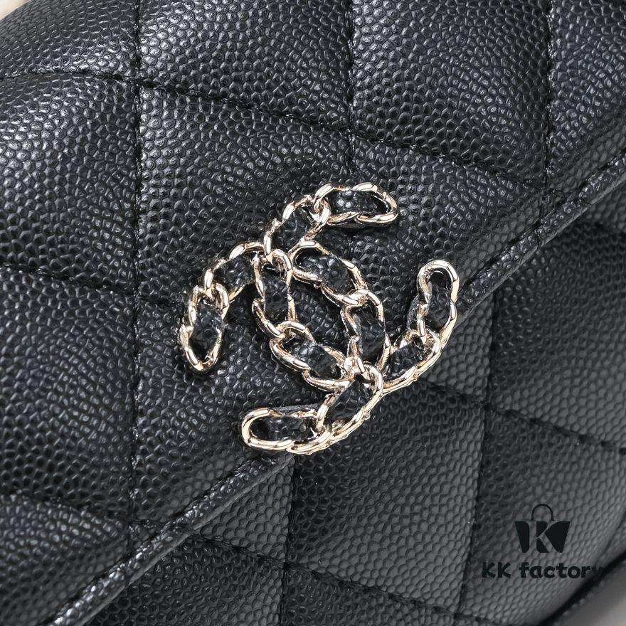 Chanel Kelly Long Handle Bag in Black Calfskin