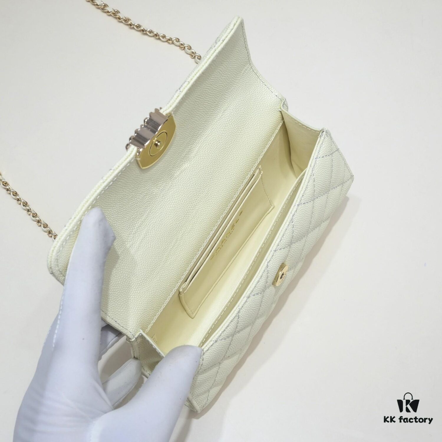 Chanel Kelly Long Handle Bag in Black Calfskin