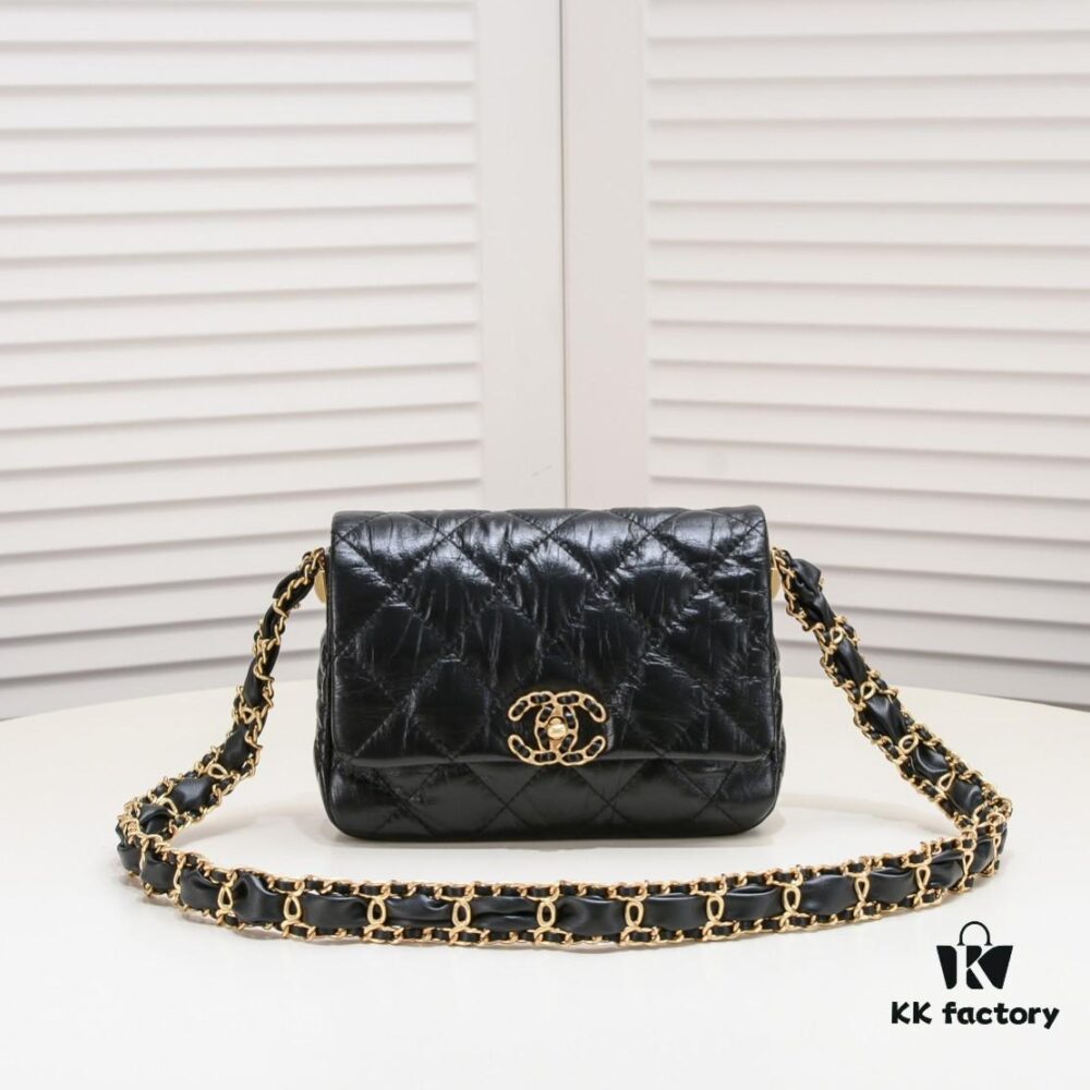 Chanel 23K Calfskin Wide Strap Shoulder Bag AS4423