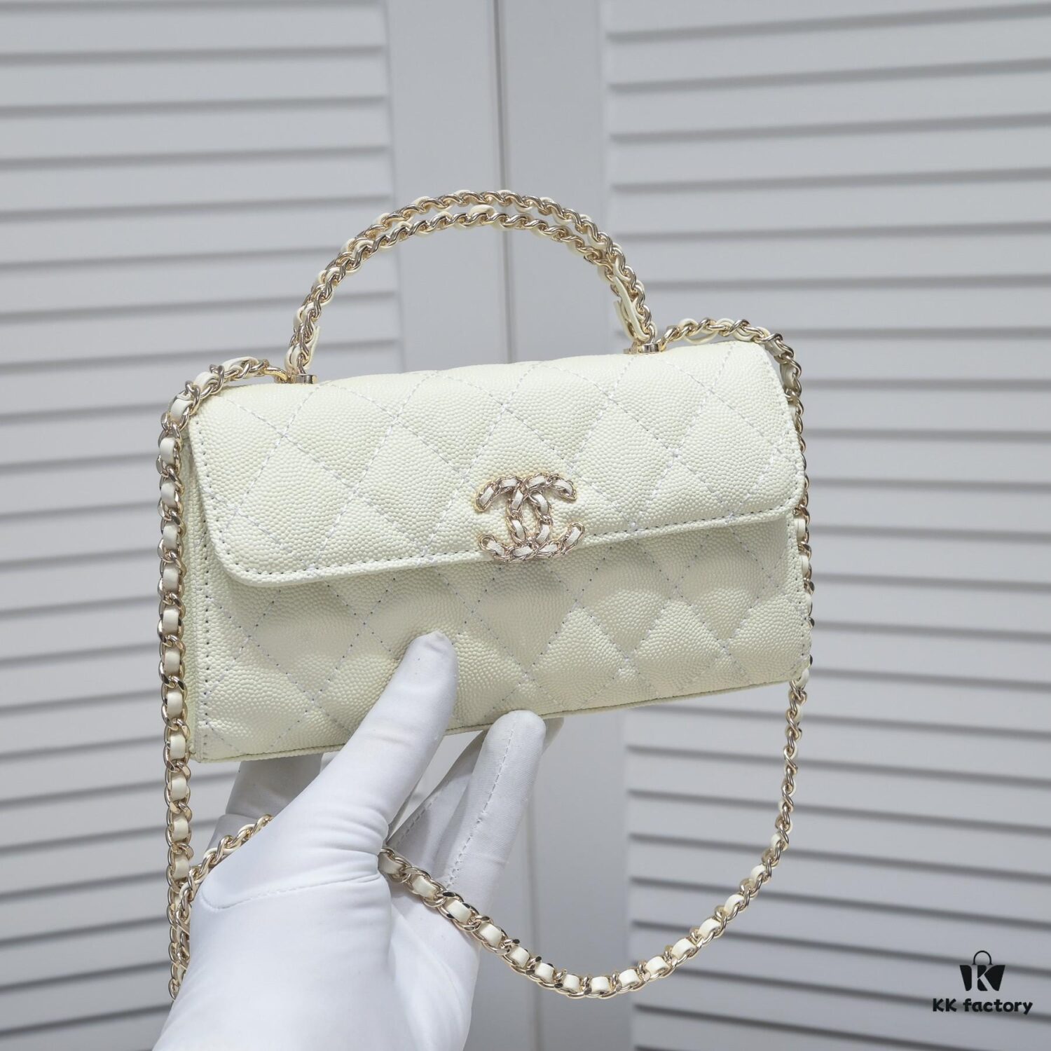 Chanel Kelly Long Handle Bag in Black Calfskin