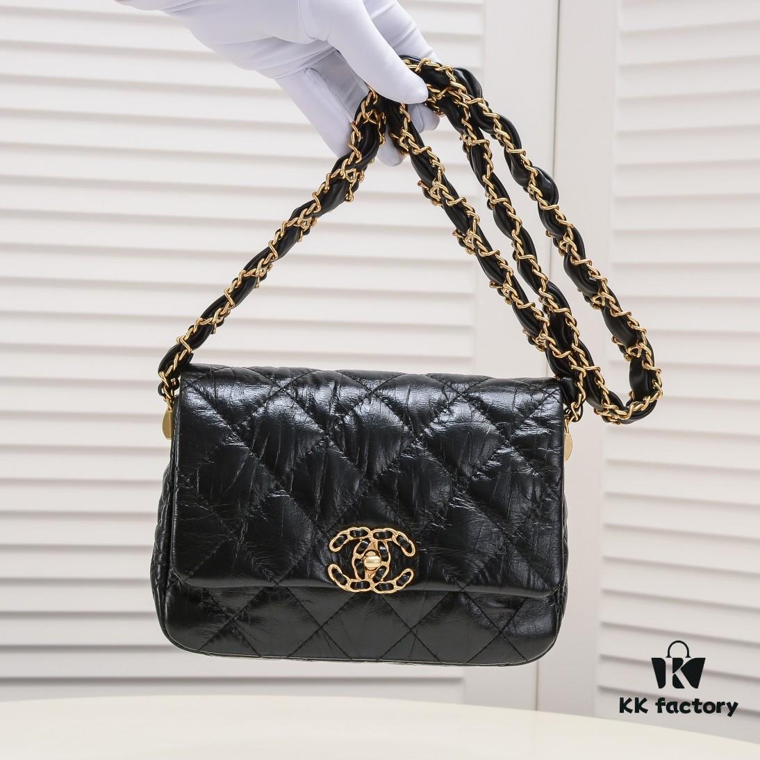 Chanel 23K Calfskin Wide Strap Shoulder Bag AS4423