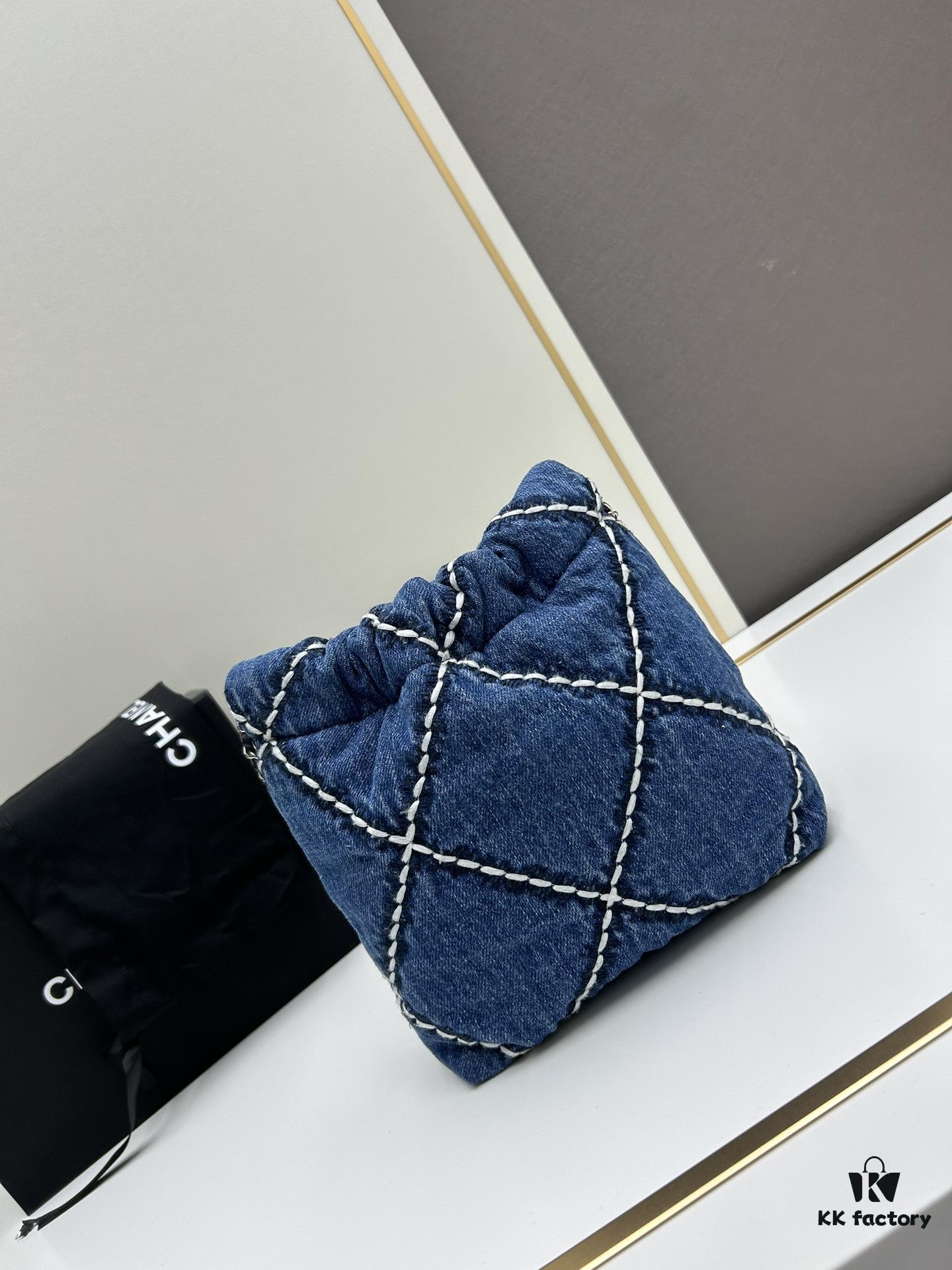 Upgraded Mini Number 🌟🌟🌟 Chanel 24s New Mini Denim Trash Bag Cute and Cool