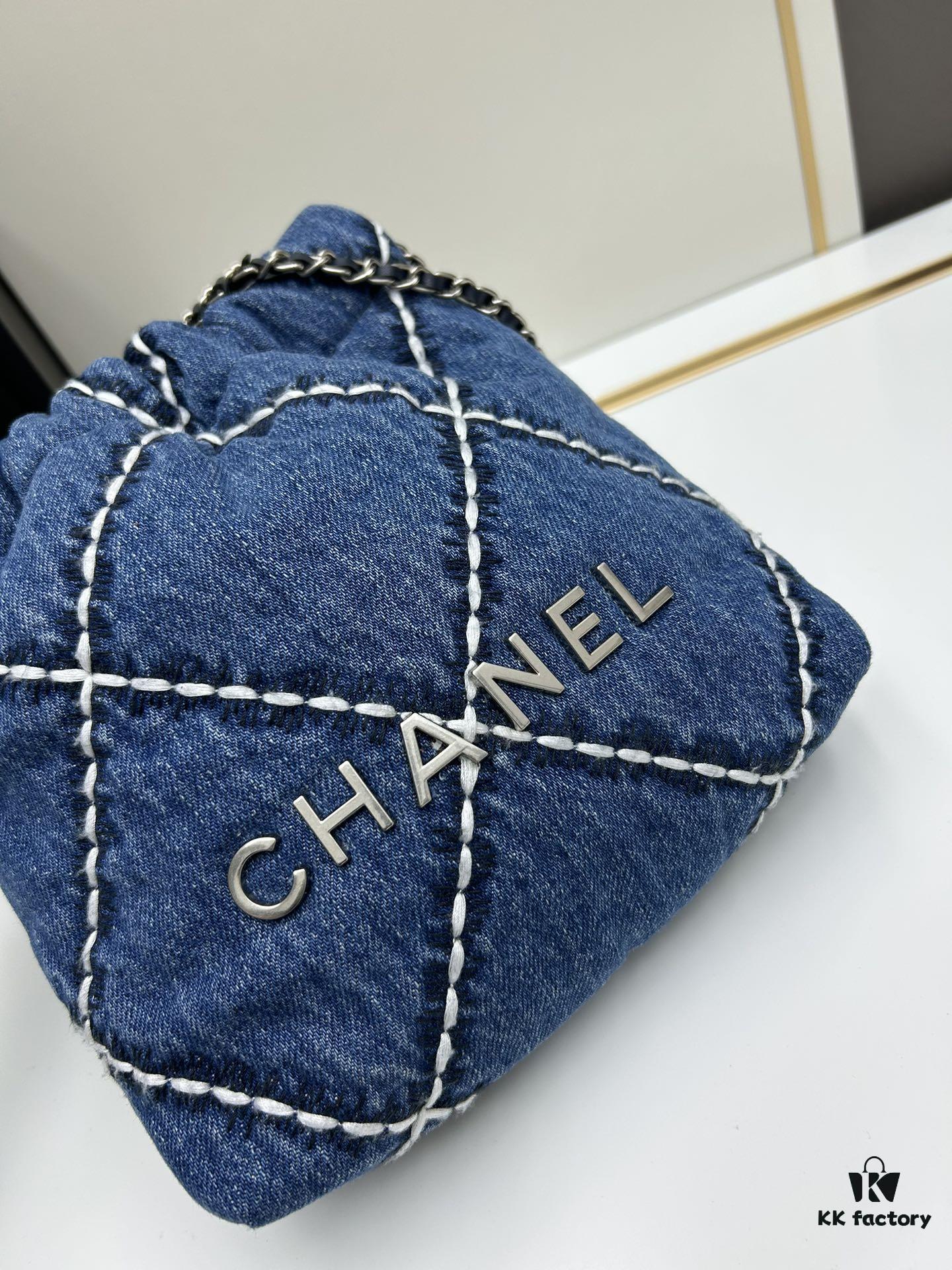 Upgraded Mini Number 🌟🌟🌟 Chanel 24s New Mini Denim Trash Bag Cute and Cool