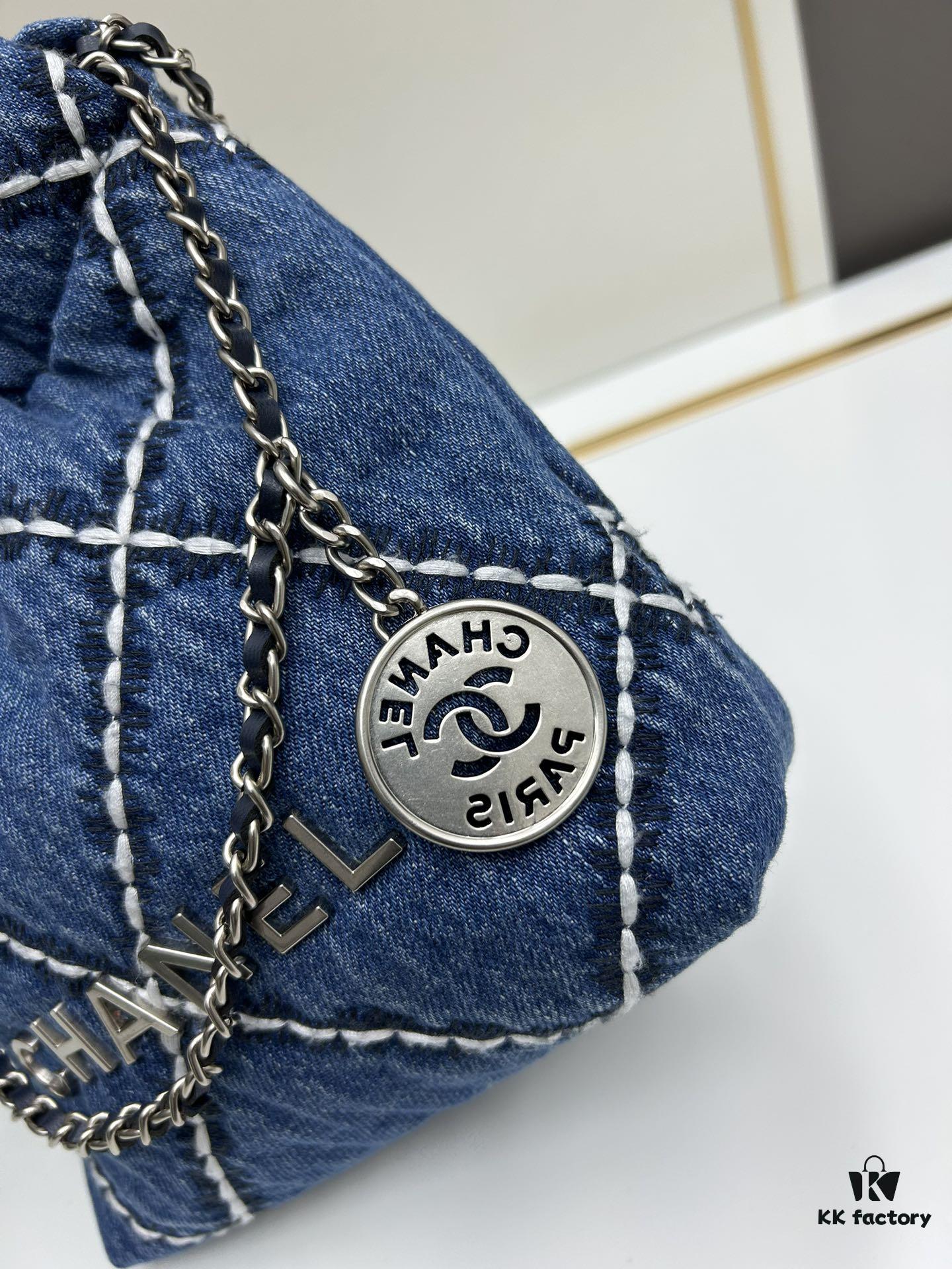 Upgraded Mini Number 🌟🌟🌟 Chanel 24s New Mini Denim Trash Bag Cute and Cool