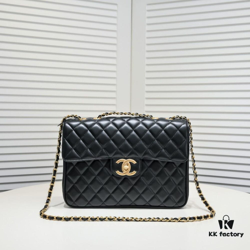 Upgraded Version 👜 Same as Victoria Beckham's Rare Chanel Gold Big CC Bag 👜