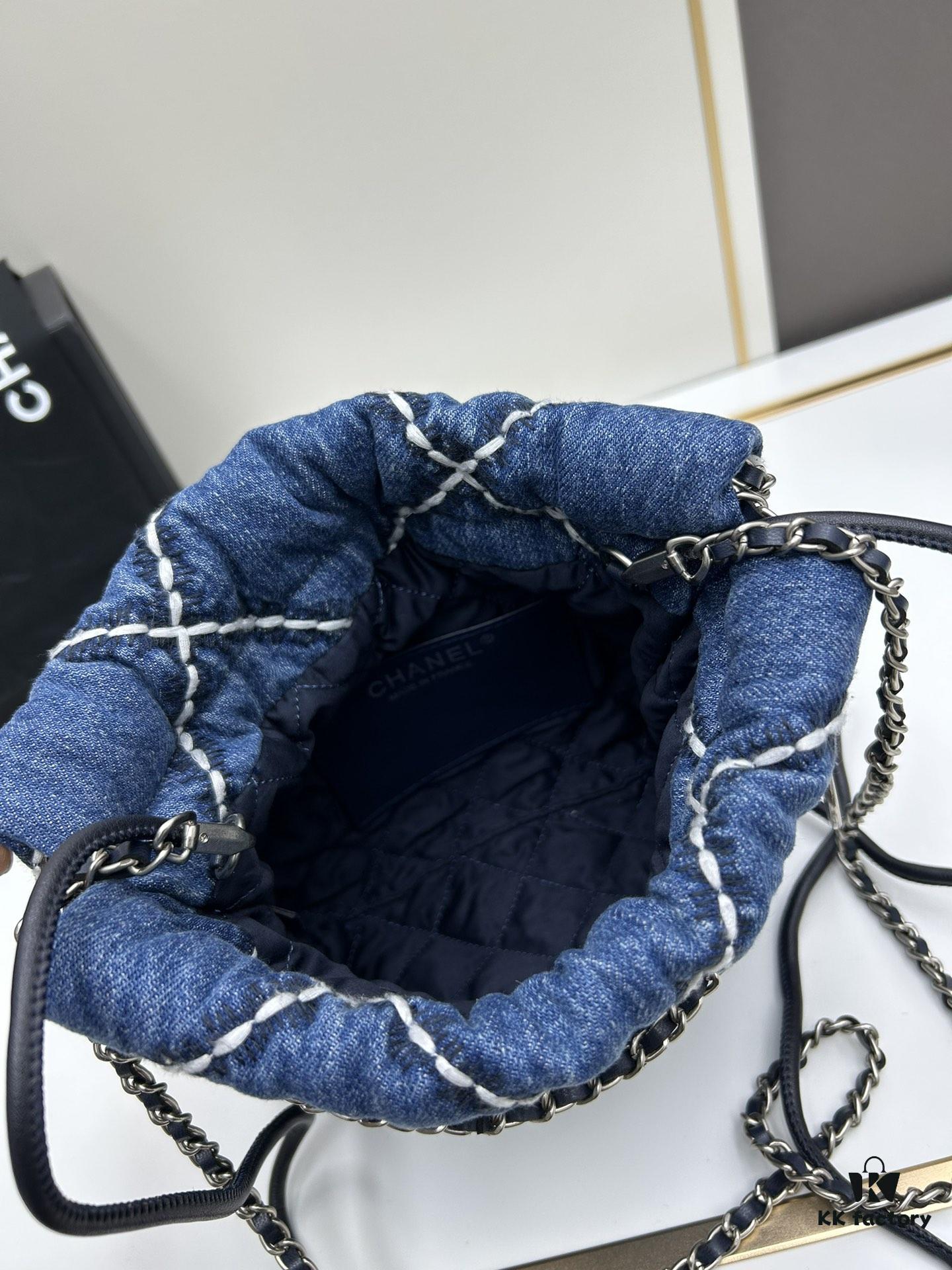 Upgraded Mini Number 🌟🌟🌟 Chanel 24s New Mini Denim Trash Bag Cute and Cool