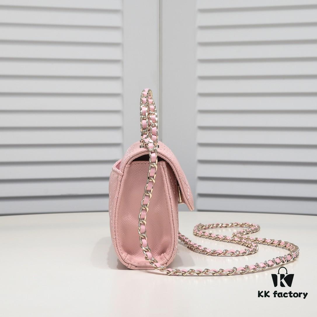 Chanel Black Kelly Bag with Long Handle, 19x10x4.5cm, Calfskin Leather